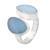 Opal cocktail ring, 'Never Apart' - Modern Sterling Silver and Opal Ring (image 2b) thumbail