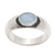 Opal solitaire ring, 'Dreams' - Sterling Silver and Opal Ring (image 2a) thumbail