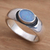 Opal solitaire ring, 'Dreams' - Sterling Silver and Opal Ring (image 2b) thumbail