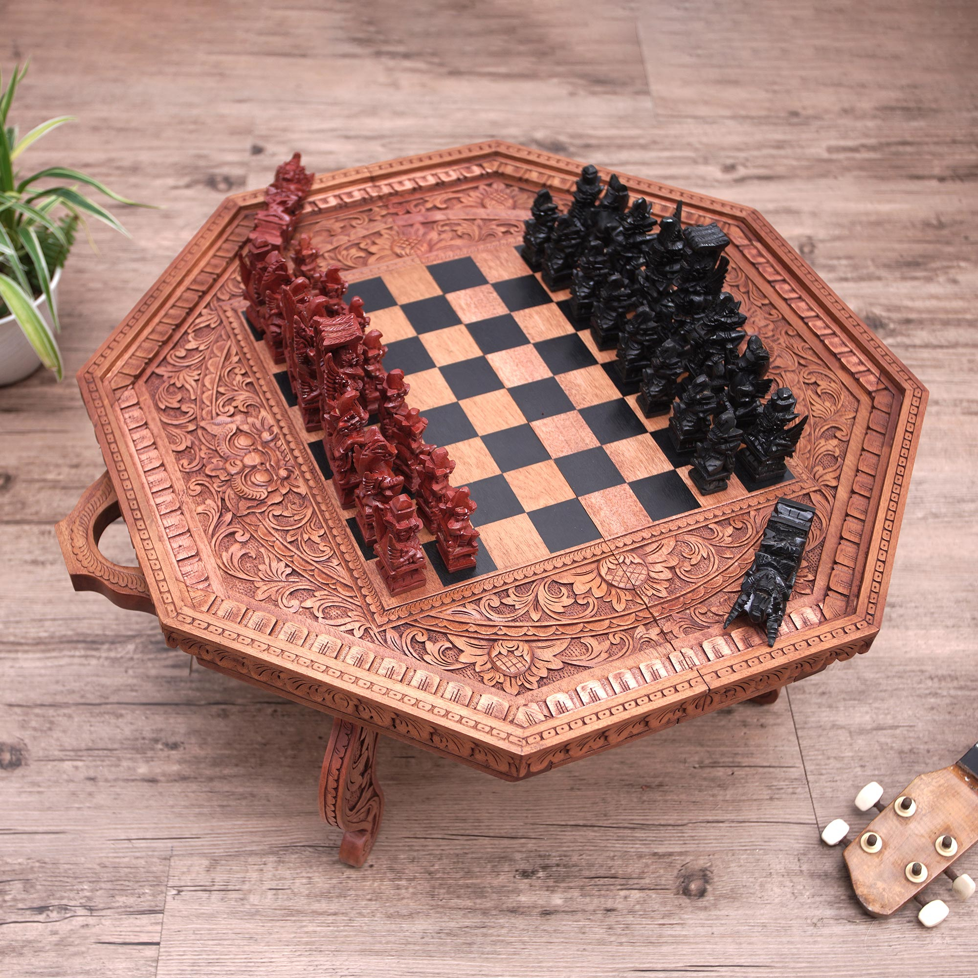 Beautiful Hardwood Chess Board 