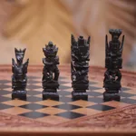 Wood chess set, 'The General' - Wood chess set