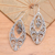 Sterling silver dangle earrings, 'Lace' - Sterling silver dangle earrings (image 2b) thumbail