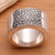 anillo de banda de plata - Anillo moderno de plata esterlina de Indonesia