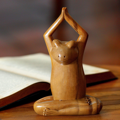 Wood sculpture, 'Yoga Stretch'  Wood sculpture, Sculpture, Wood carving
