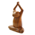 Wood sculpture, 'Toward the Sky Yoga Frog' - Wood sculpture (image 2b) thumbail