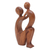 estatuilla de madera - Escultura de madera madre e hijo