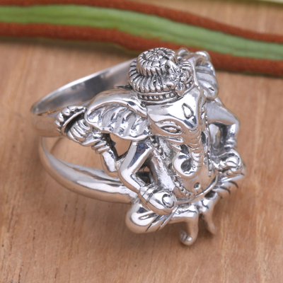 Buy Ganesha Ring, Sterling Silver Ganesh Ring, Hindu Ring, Amulet Ring,  Hindu God by Sterlingmalee Online in India - Etsy