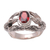 Men's garnet ring, 'Gift of Peace' - Men's Indonesian Sterling Silver and Garnet Ring (image 2a) thumbail
