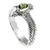 Men's peridot ring, 'Peace Messenger' - Men's Hand Crafted Peridot and Sterling Silver Ring (image 2b) thumbail