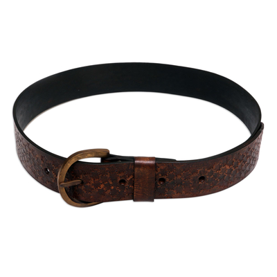 Leather belt, 'Starlight' - Leather belt