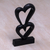Wood sculpture, 'Linking Hearts' - Romantic Wood Sculpture (image 2c) thumbail