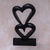 Wood sculpture, 'Linking Hearts' - Romantic Wood Sculpture (image 2d) thumbail