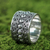 Sterling silver band ring, 'Woman Warrior' - Handcrafted Sterling Silver Band Ring from Bali (image 2) thumbail