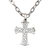 Men's sterling silver cross necklace, 'Loyalty' - Men's Sterling Silver Cross Necklace thumbail