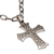 Men's sterling silver cross necklace, 'Loyalty' - Men's Sterling Silver Cross Necklace
