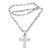Men's sterling silver cross necklace, 'Loyalty' - Men's Sterling Silver Cross Necklace (image 2d) thumbail