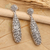 Sterling silver drop earrings, 'Clouds' - Sterling silver drop earrings (image 2) thumbail