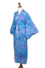 Cotton batik robe, 'Rushing River' - Women's Batik Cotton Robe (image 2b) thumbail