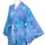 Cotton batik robe, 'Rushing River' - Women's Batik Cotton Robe