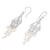 Pearl chandelier earrings, 'White Iridescence' - Sterling Silver and Pearl Chandelier Earrings