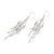 Pearl chandelier earrings, 'White Iridescence' - Sterling Silver and Pearl Chandelier Earrings