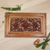 Wood relief panel, 'Flower of Dreams' - Floral Wood Relief Panel (image 2) thumbail