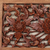 Wood relief panel, 'Flower of Dreams' - Floral Wood Relief Panel