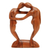 Wood sculpture, 'Couple in Love' - Wood sculpture thumbail