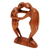 Wood sculpture, 'Couple in Love' - Wood sculpture (image 2b) thumbail