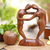 Wood sculpture, 'Couple in Love' - Wood sculpture (image 2j) thumbail
