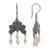 Pearl chandelier earrings, 'Rose Fan' - Pearl chandelier earrings (image 2b) thumbail