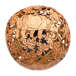 Coconut shell sculpture, 'Rhino Garden' - Coconut shell sculpture