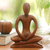Wood sculpture, 'Meditative Calm' - Handcrafted Wood Yoga Sculpture (image 2) thumbail