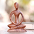 Holzskulptur - Handgefertigte Yoga-Skulptur aus Holz