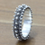Sterling silver band ring, 'Star Shine' - Unique Floral Sterling Silver Band Ring (image 2b) thumbail