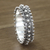 Sterling silver band ring, 'Star Shine' - Unique Floral Sterling Silver Band Ring (image 2c) thumbail