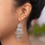 Sterling silver flower earrings, 'Promises' - Floral Sterling Silver Chandelier Earrings (image 2b) thumbail