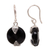 Onyx earrings, ‘Sylph’ - Onyx Sterling Silver Dangle Earrings from Indonesia (image 2d) thumbail