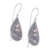 Sterling silver drop earrings, 'Bali Antique' - Sterling Silver and 18k Gold Plated Earrings (image 2b) thumbail