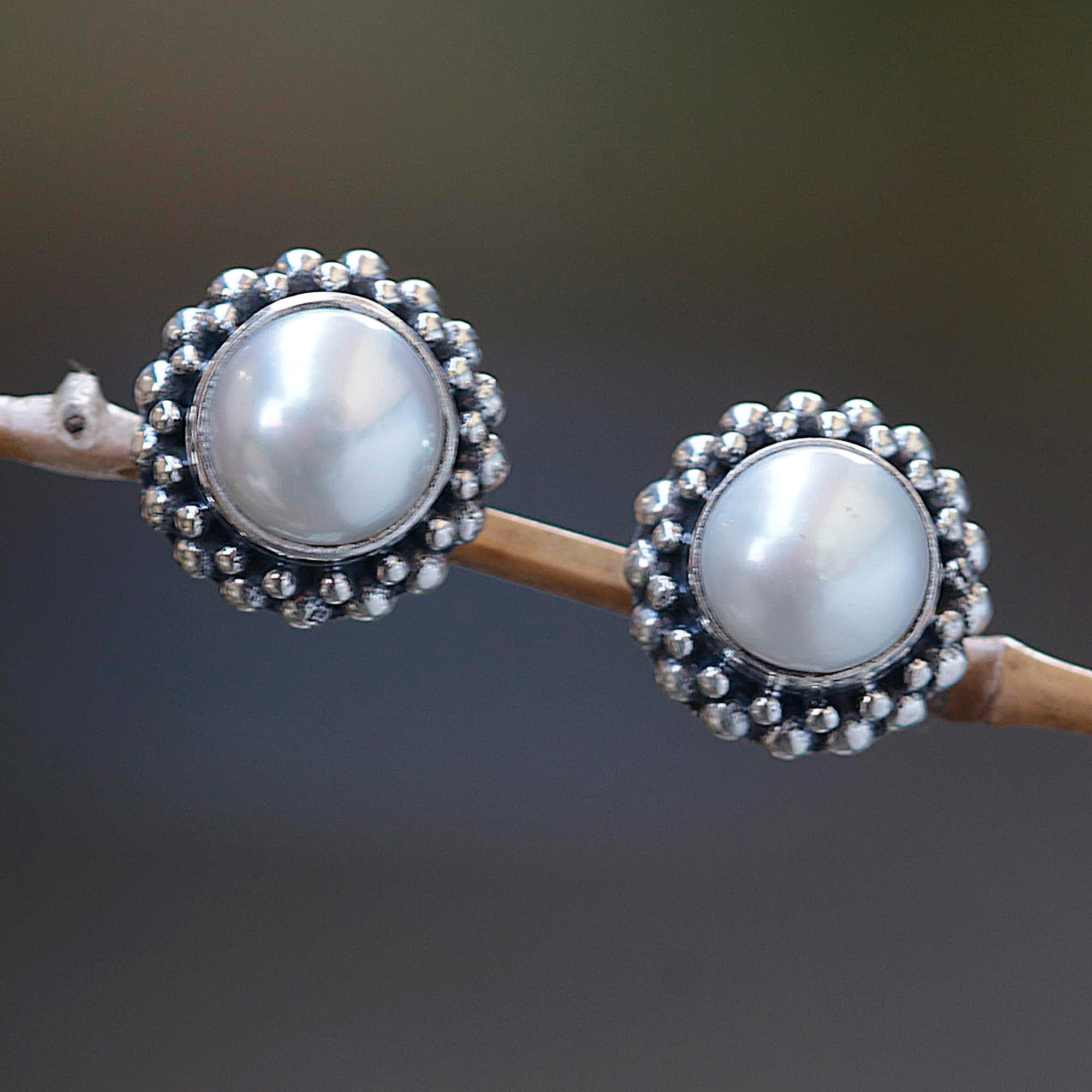 925 Sterling Silver Stud Cultured Freshwater Pearl Drop  Stud Earrings  Bridal 