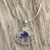 Amethyst pendant necklace, 'Bali Belle' - Hand Made Amethyst and Silver Pendant Necklace (image 2) thumbail