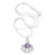 Amethyst pendant necklace, 'Bali Belle' - Hand Made Amethyst and Silver Pendant Necklace