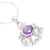 Amethyst pendant necklace, 'Bali Belle' - Hand Made Amethyst and Silver Pendant Necklace (image 2c) thumbail