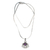 Amethyst pendant necklace, 'Bali Belle' - Hand Made Amethyst and Silver Pendant Necklace (image 2d) thumbail