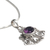 Amethyst pendant necklace, 'Bali Belle' - Hand Made Amethyst and Silver Pendant Necklace (image 2e) thumbail