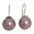 Pearl drop earrings, 'Lilac Odyssey' - Hand Crafted Pearl and Sterling Silver Drop Earrings (image 2a) thumbail