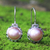 Pearl drop earrings, 'Lilac Odyssey' - Hand Crafted Pearl and Sterling Silver Drop Earrings (image 2b) thumbail
