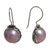Pearl drop earrings, 'Lilac Odyssey' - Hand Crafted Pearl and Sterling Silver Drop Earrings (image 2c) thumbail