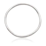 Sterling silver bangle bracelet, 'Simplicity in the Round' - Polished Round Sterling Silver Bangle Bracelet