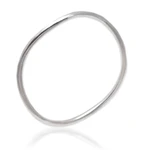 Sterling silver bangle bracelet, 'Simplicity in the Round' - Polished Round Sterling Silver Bangle Bracelet